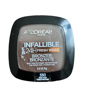 L'Oreal Infallible Bronzer Womens Bronzanite #550 Deep Dark 24H Fresh Wear New